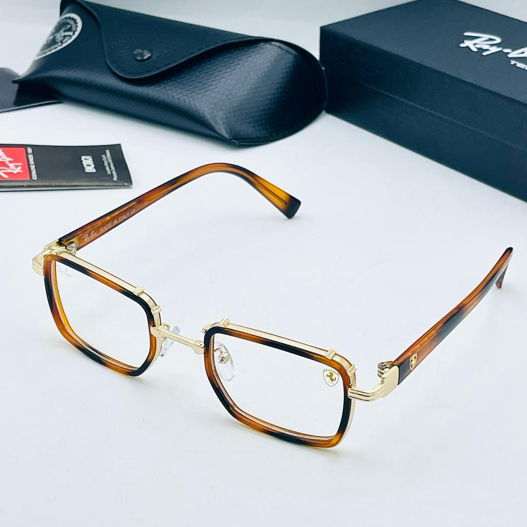 RBN98140 Animal Skin Frame with Transparent Lenses
