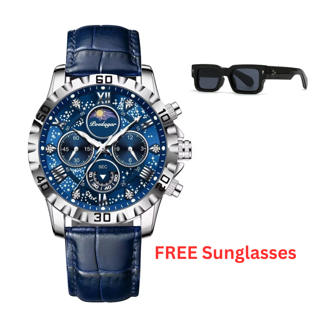 POE97318 Luxury Diver’s Chronograph Quartz Wristwatch